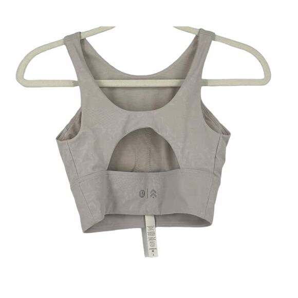 Lululemon Stronger As One Long Line Bra Lululemon X Barrys Light Chrome Size 2 - Picture 3 of 9